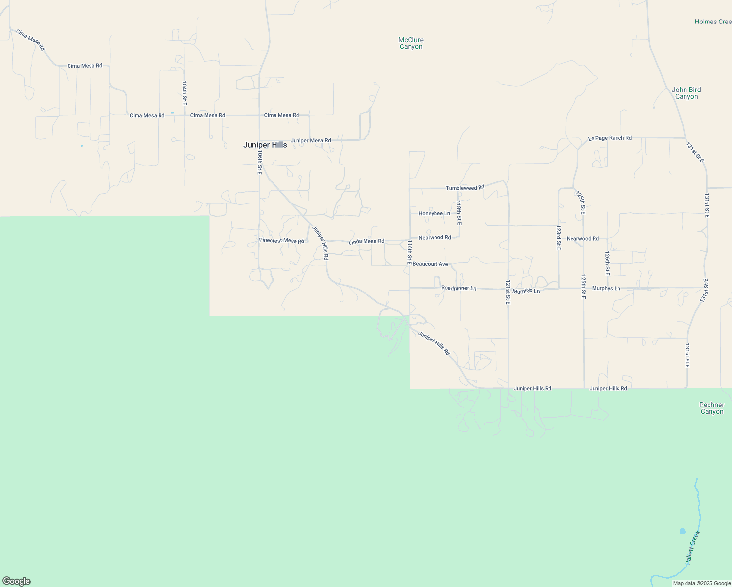 map of restaurants, bars, coffee shops, grocery stores, and more near Juniper Hills Road in Juniper Hills