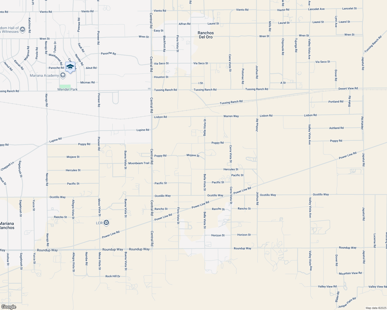 map of restaurants, bars, coffee shops, grocery stores, and more near Mojave Street in Apple Valley