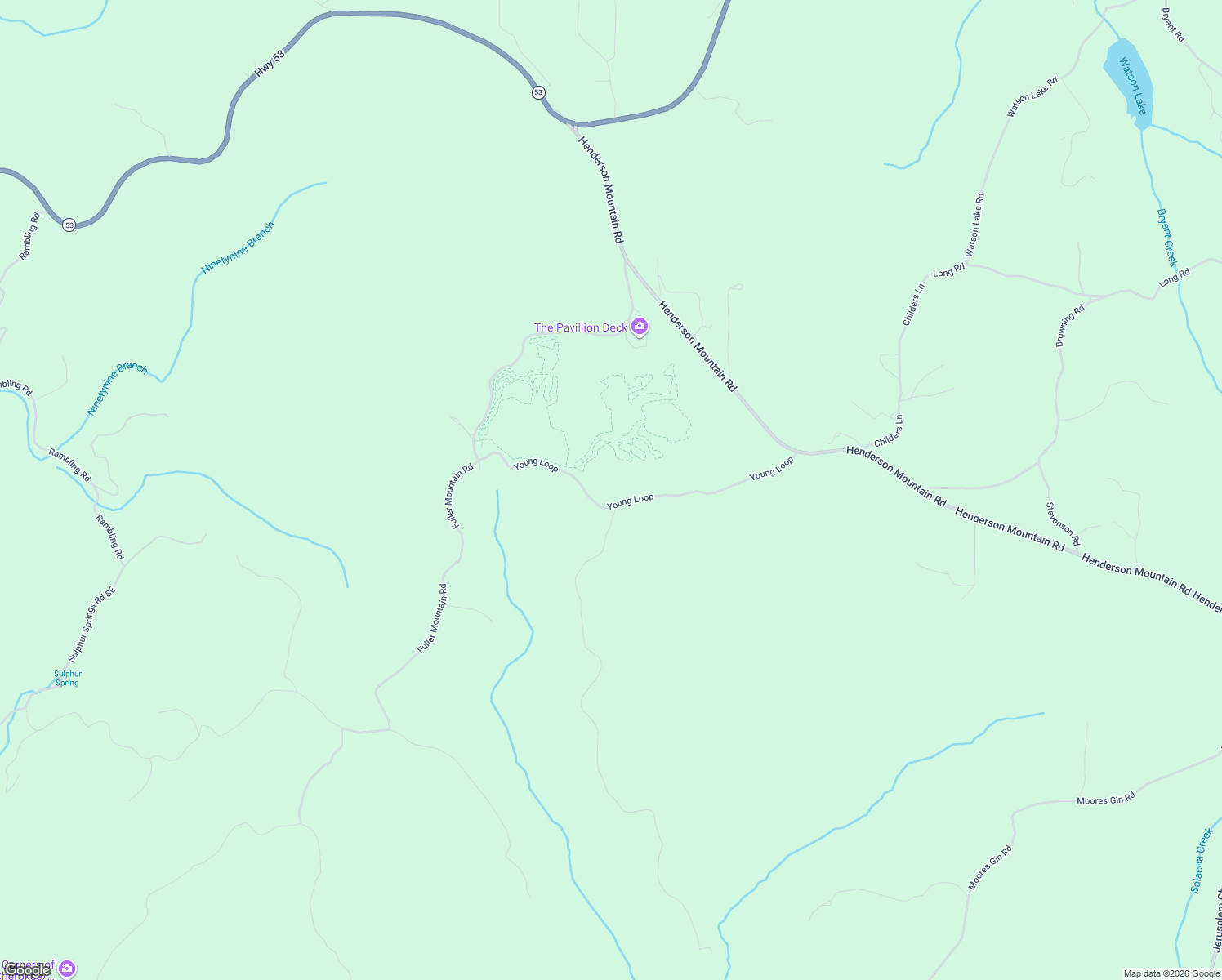 map of restaurants, bars, coffee shops, grocery stores, and more near 504 Young Loop in Fairmount