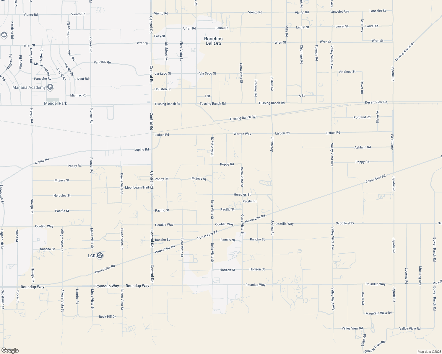 map of restaurants, bars, coffee shops, grocery stores, and more near 10035 Bella Vista Street in Apple Valley
