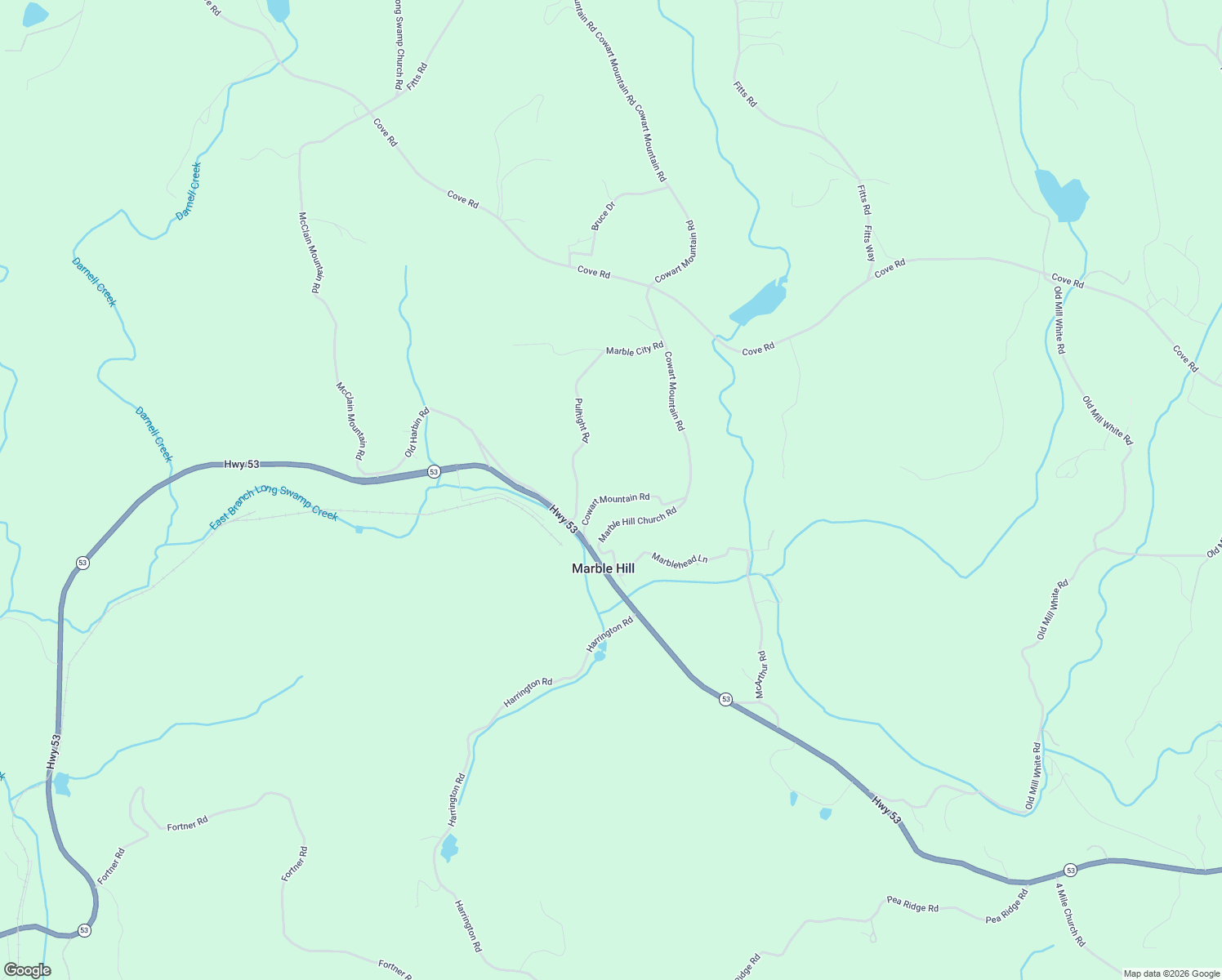 map of restaurants, bars, coffee shops, grocery stores, and more near 2132 Cowart Mountain Road in Big Canoe