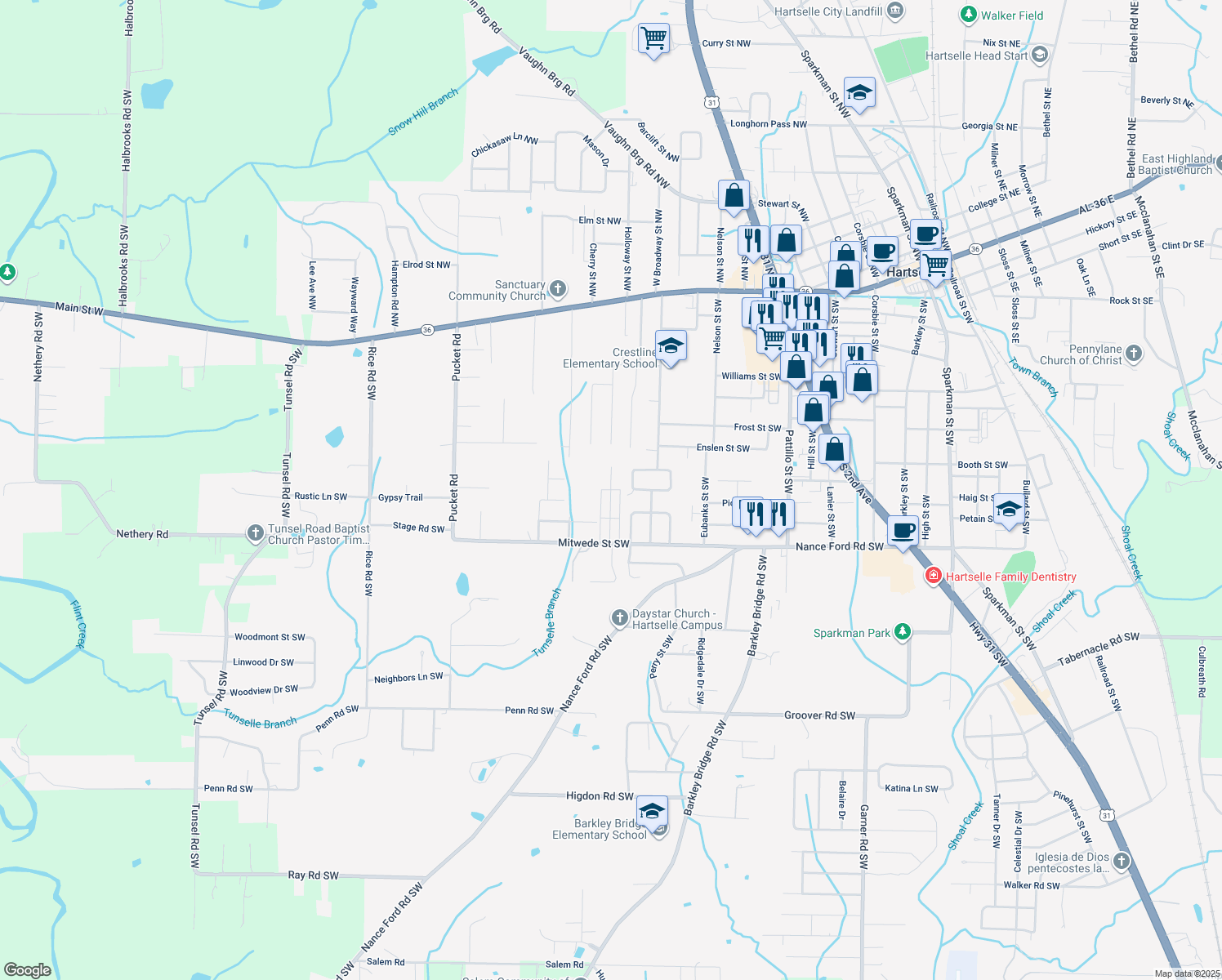 Autumn Lane Southwest, Hartselle AL Walk Score