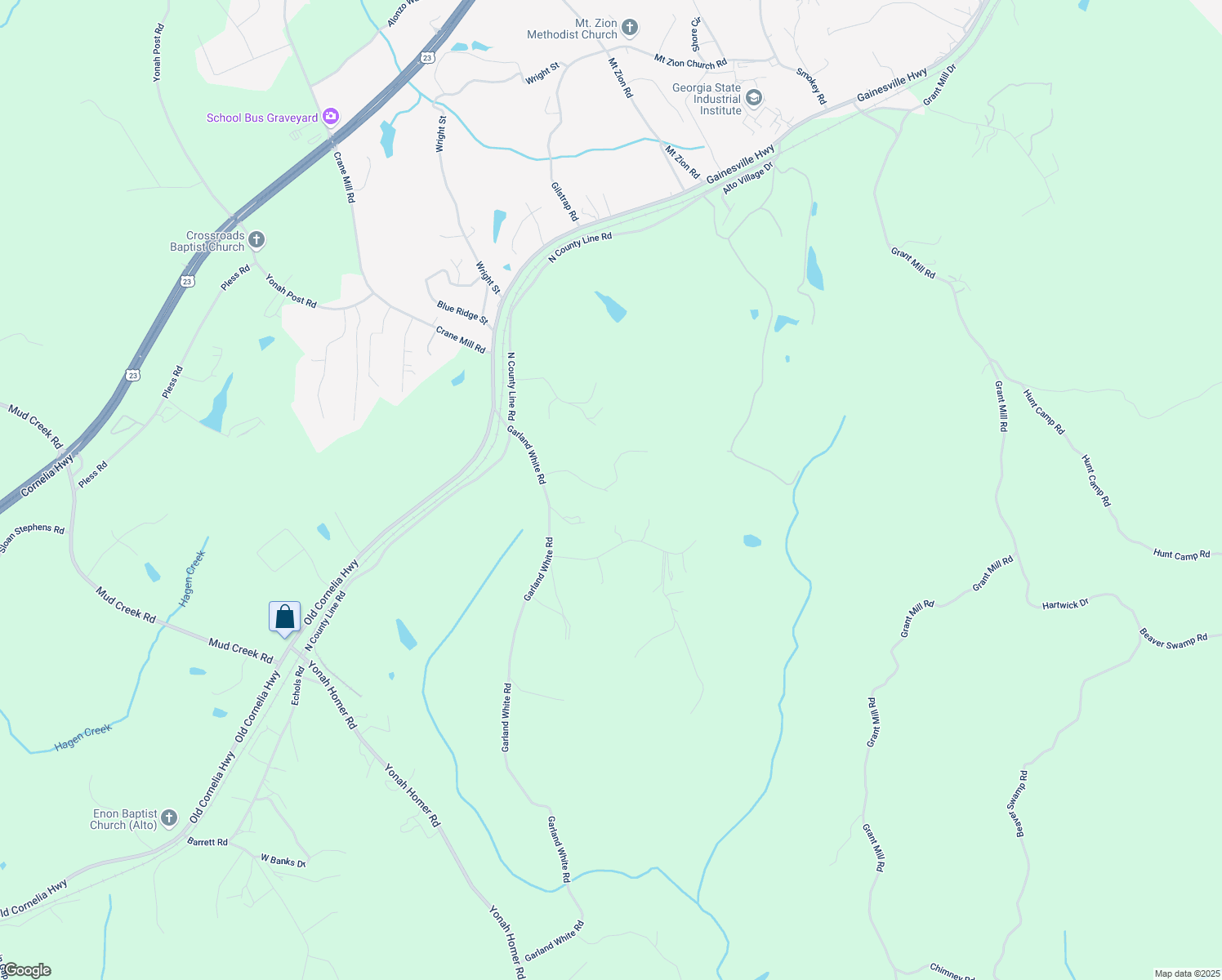 map of restaurants, bars, coffee shops, grocery stores, and more near 100-199 Pebble Creek Lane in Alto