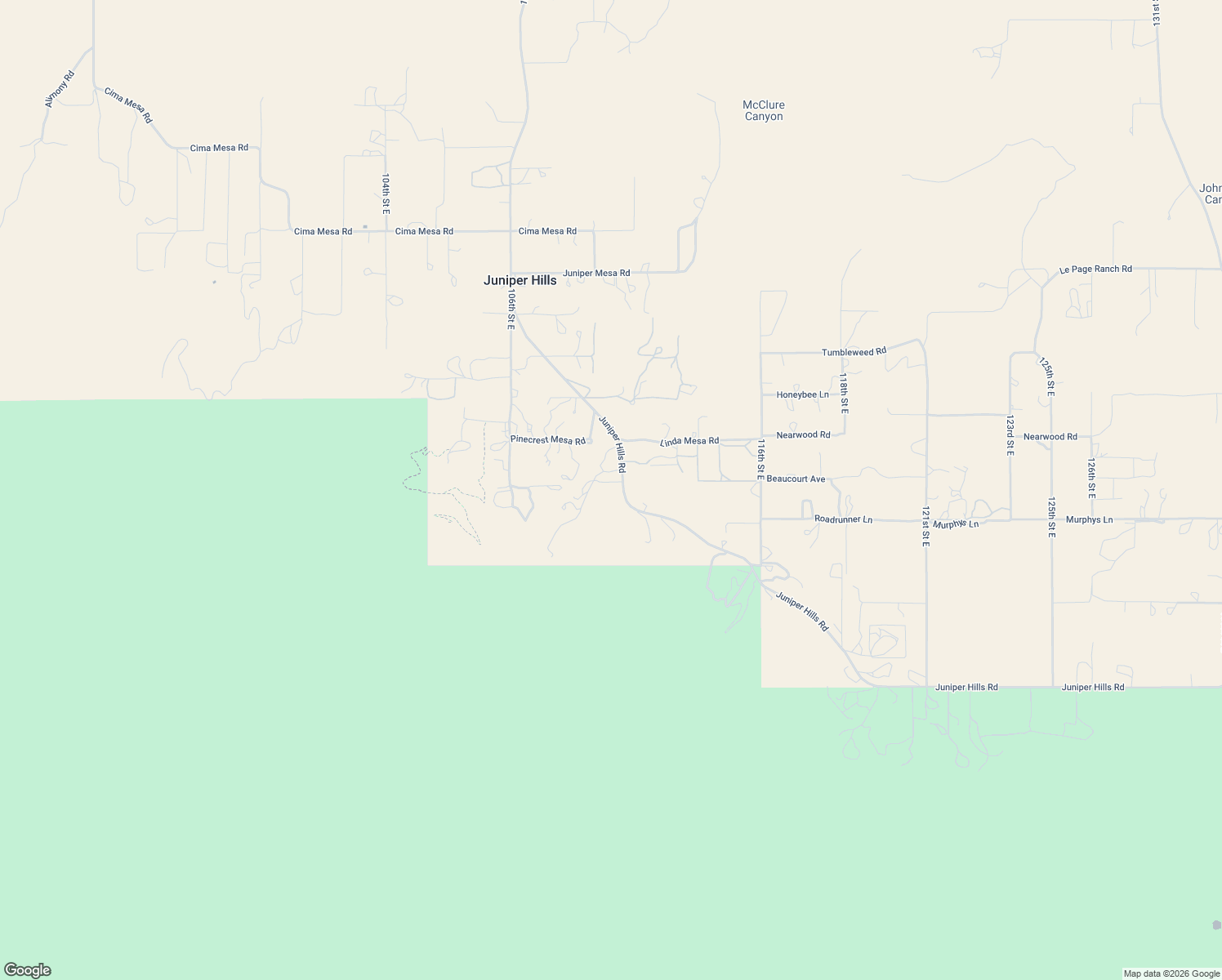 map of restaurants, bars, coffee shops, grocery stores, and more near 11046 Juniper Hills Road in Juniper Hills