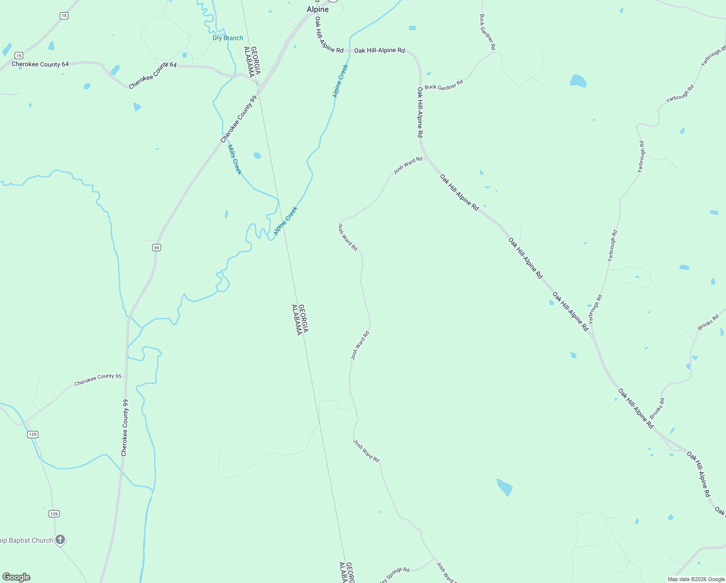 map of restaurants, bars, coffee shops, grocery stores, and more near 3083 Josh Ward Road in Lyerly