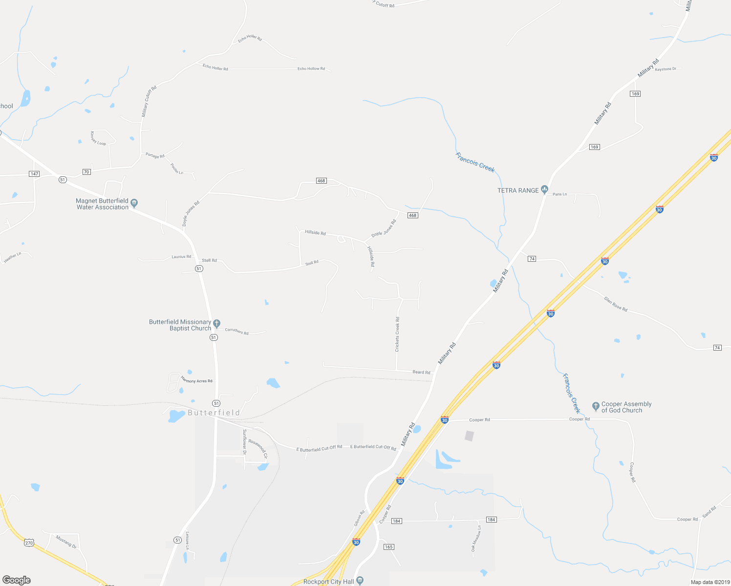 map of restaurants, bars, coffee shops, grocery stores, and more near 1900 Firefly Road in Malvern