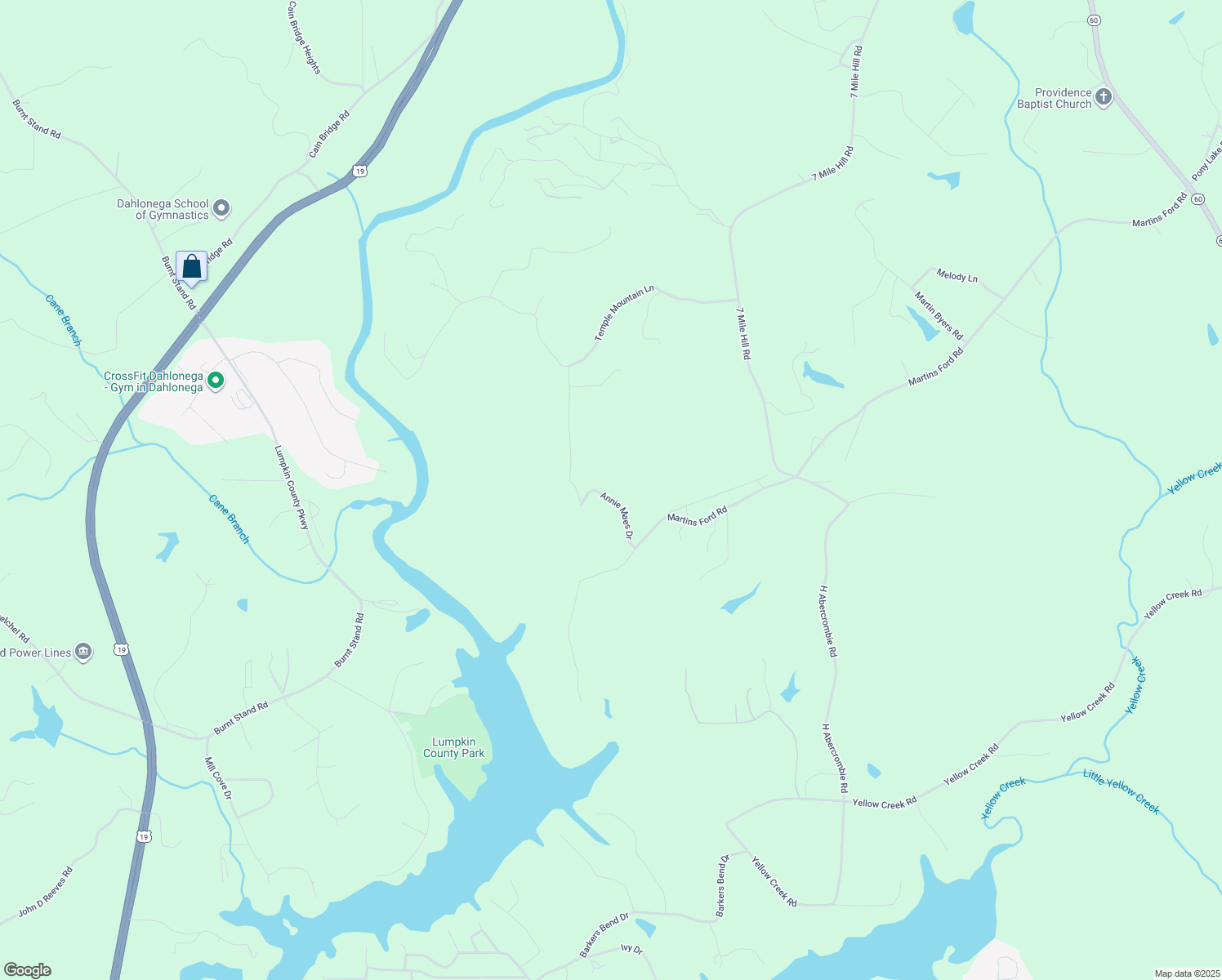 map of restaurants, bars, coffee shops, grocery stores, and more near 631 Adams Drive in Dahlonega