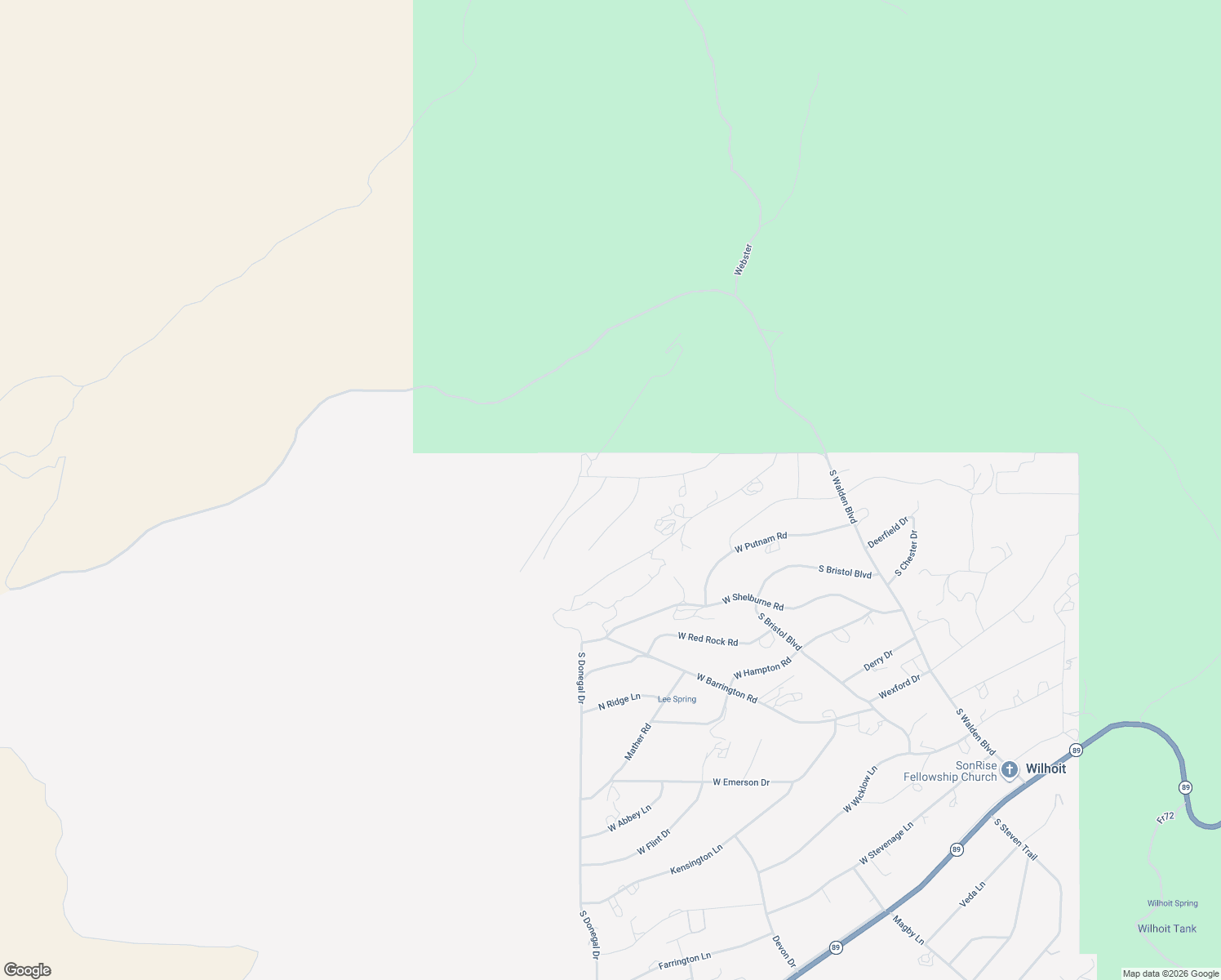 map of restaurants, bars, coffee shops, grocery stores, and more near 8395 West Webster Road in Wilhoit