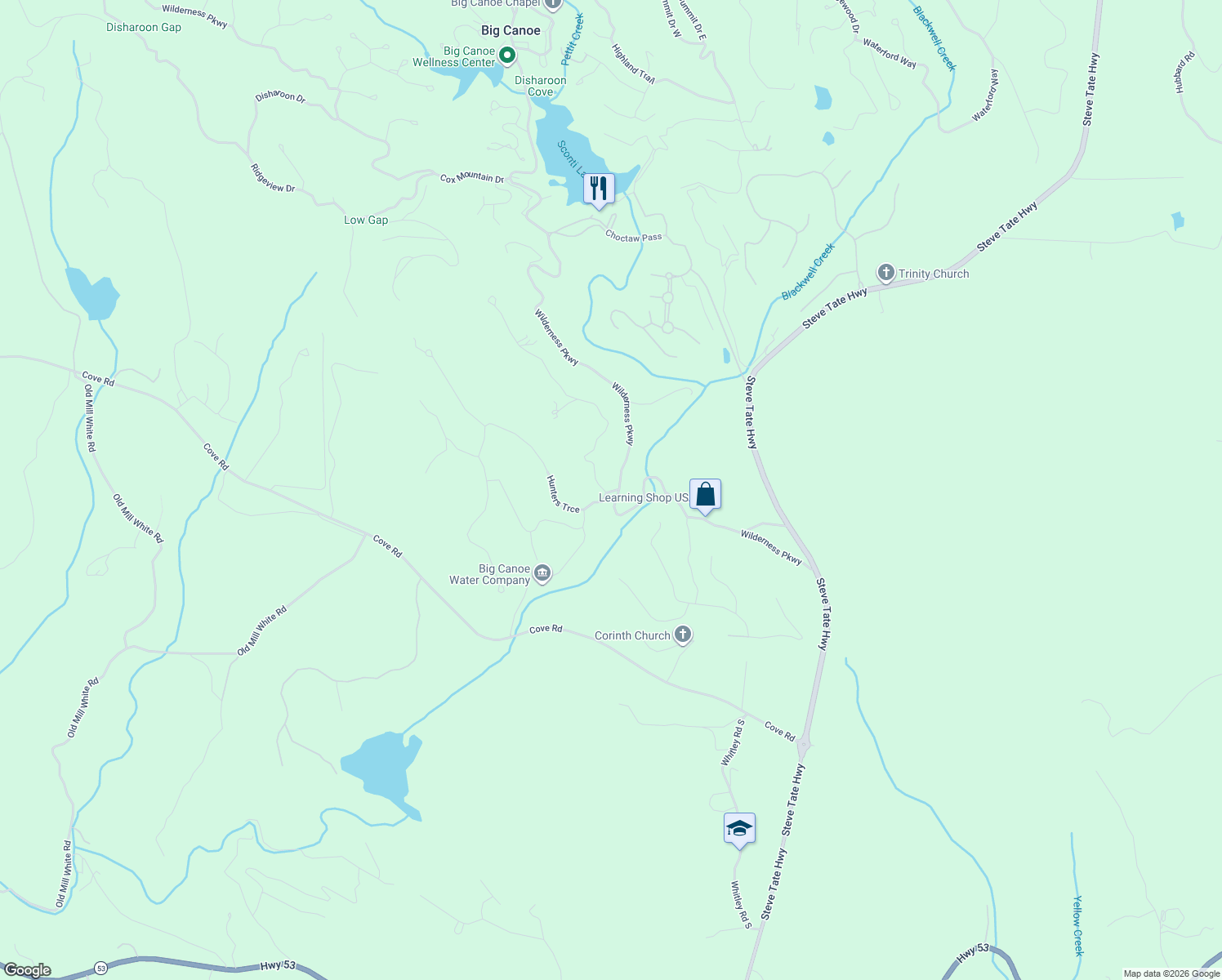 map of restaurants, bars, coffee shops, grocery stores, and more near 10 Shetland Trce in Jasper
