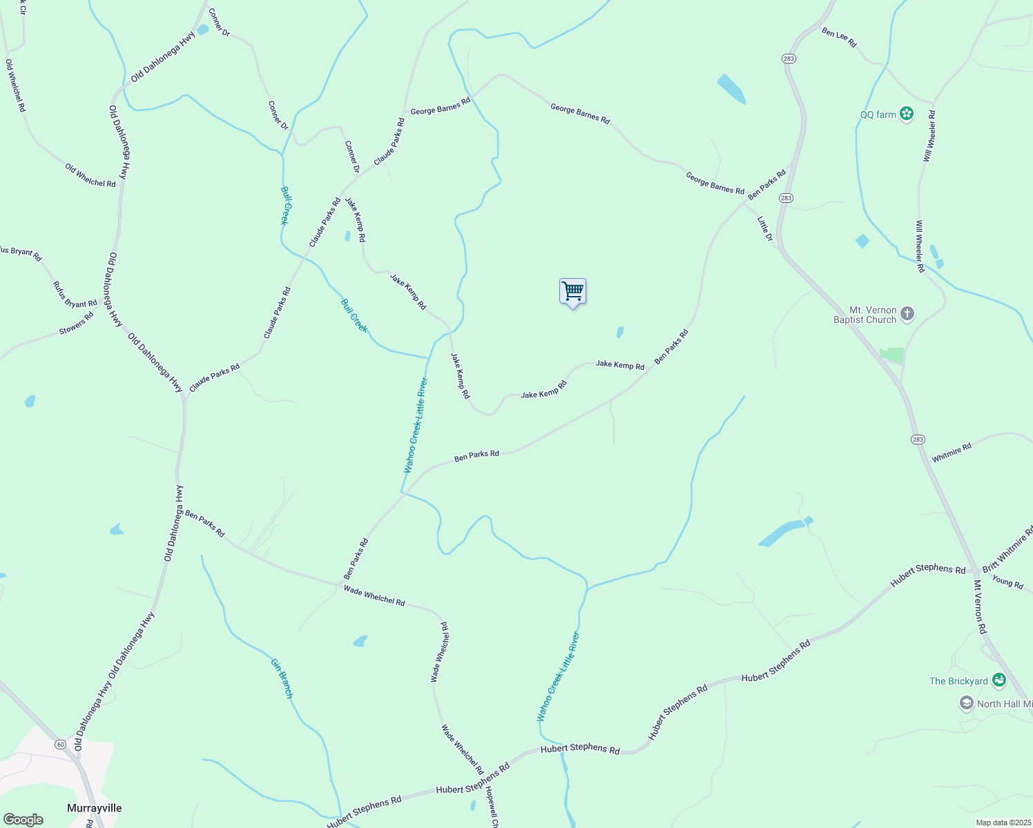 map of restaurants, bars, coffee shops, grocery stores, and more near 6755 Jake Kemp Road in Murrayville
