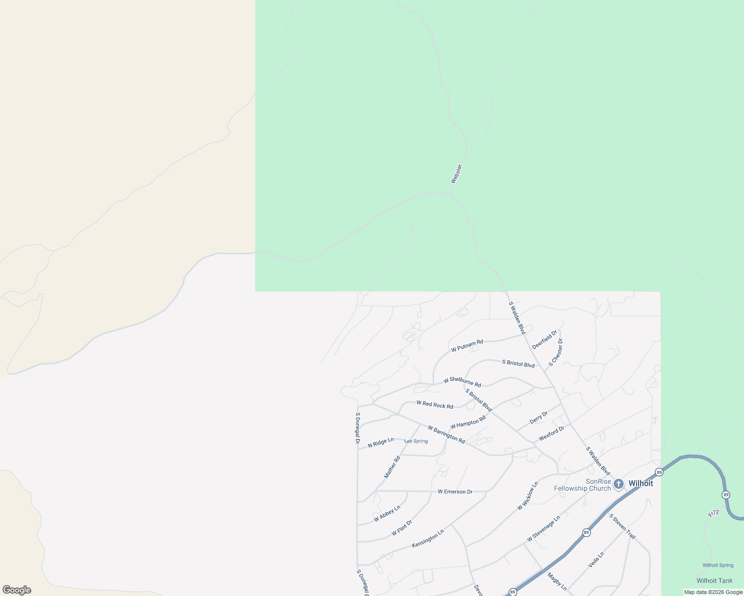 map of restaurants, bars, coffee shops, grocery stores, and more near 8395 West Webster Road in Wilhoit