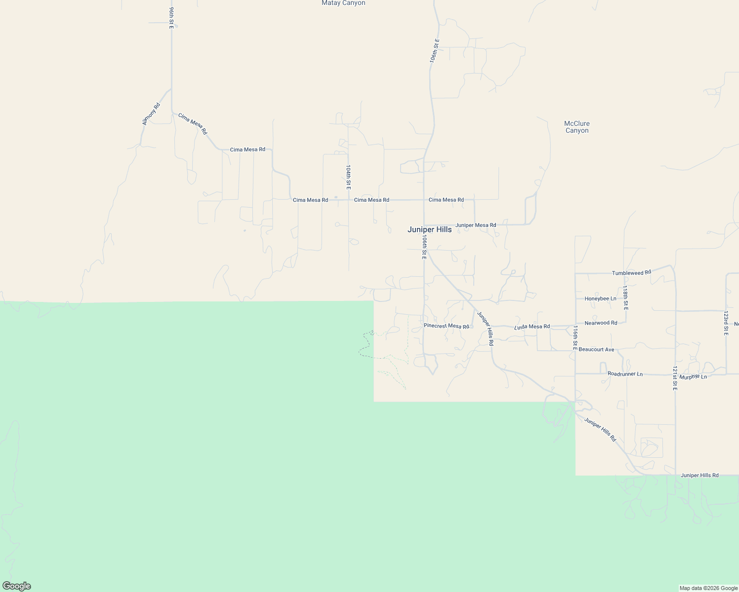 map of restaurants, bars, coffee shops, grocery stores, and more near 10450 Piute Road in Littlerock