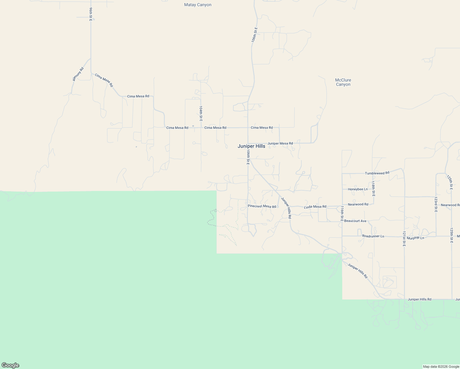 map of restaurants, bars, coffee shops, grocery stores, and more near 10509 Piute Road in Littlerock