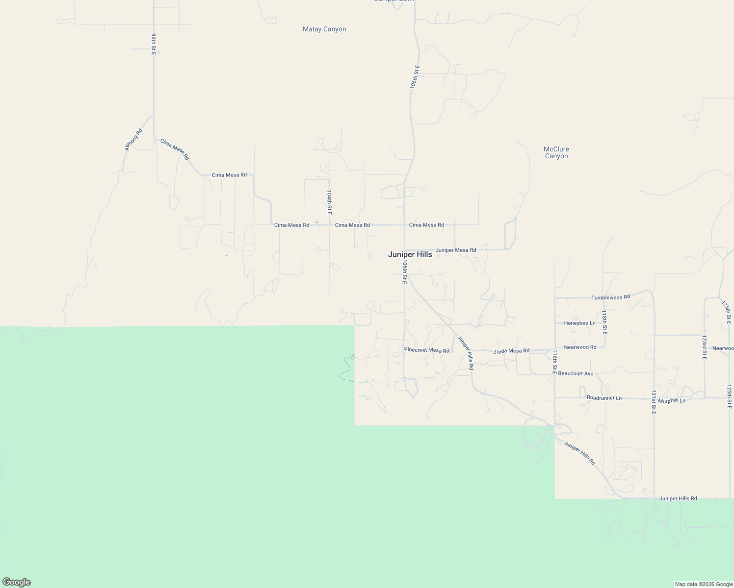 map of restaurants, bars, coffee shops, grocery stores, and more near 10509 Piute Rd in Littlerock