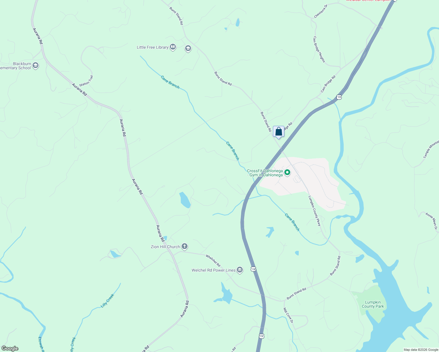 map of restaurants, bars, coffee shops, grocery stores, and more near 293 Candlewood Drive in Dawsonville