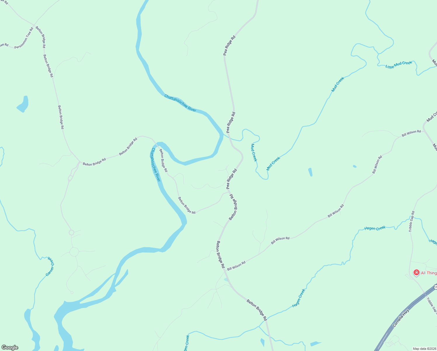 map of restaurants, bars, coffee shops, grocery stores, and more near 7619 Fish Hook Lane in Lula