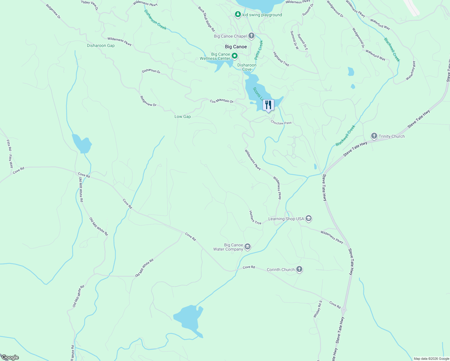 map of restaurants, bars, coffee shops, grocery stores, and more near 64 Morgan Walk in Jasper