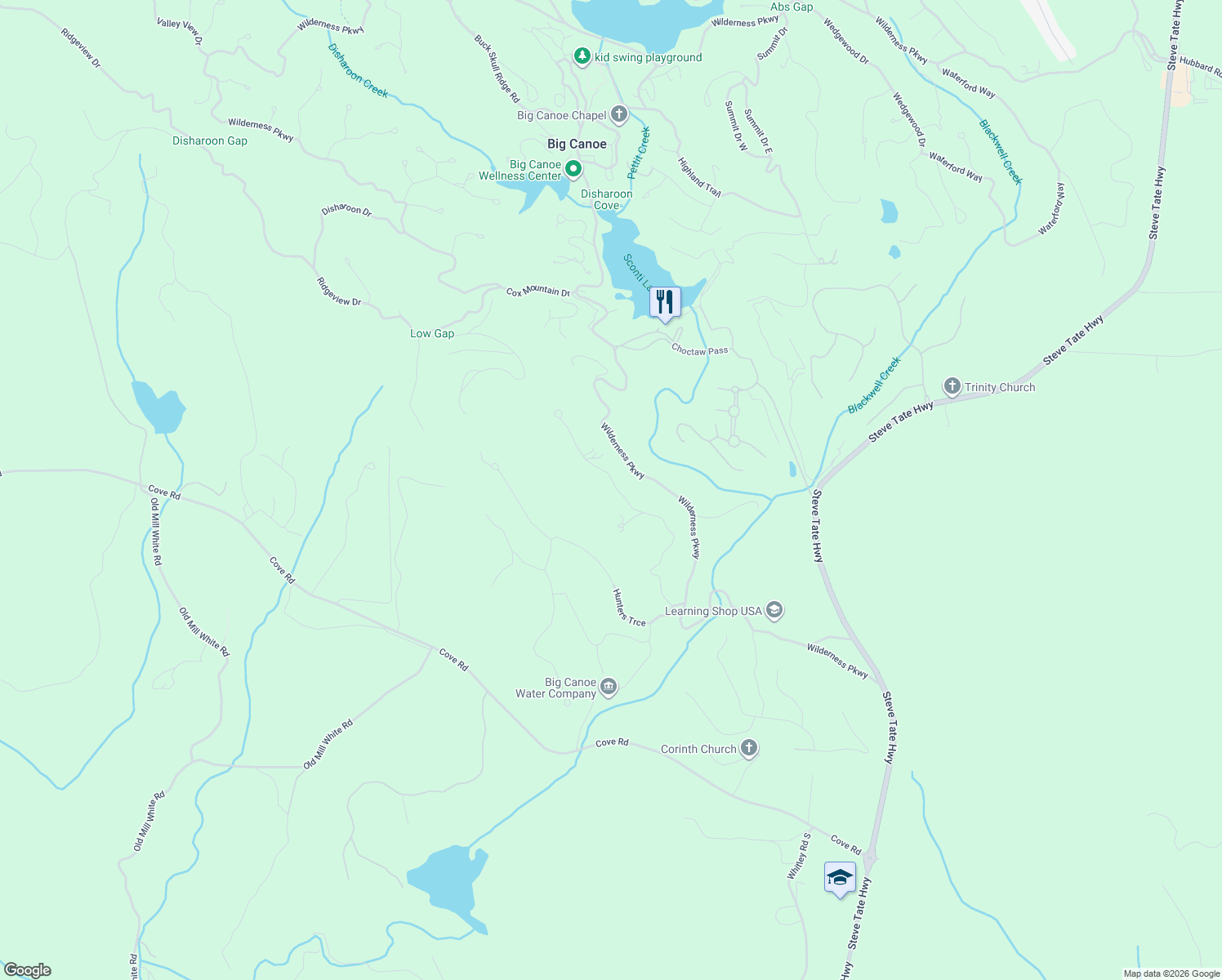 map of restaurants, bars, coffee shops, grocery stores, and more near 503 Shetland Trce in Jasper