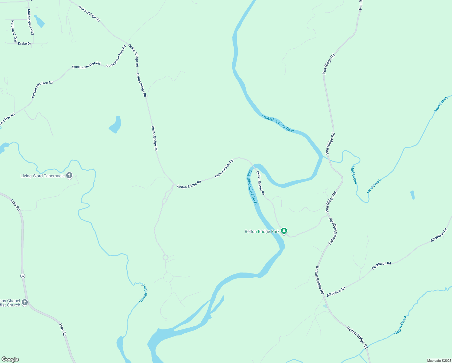 map of restaurants, bars, coffee shops, grocery stores, and more near 7845 Belton Bridge Road in Lula