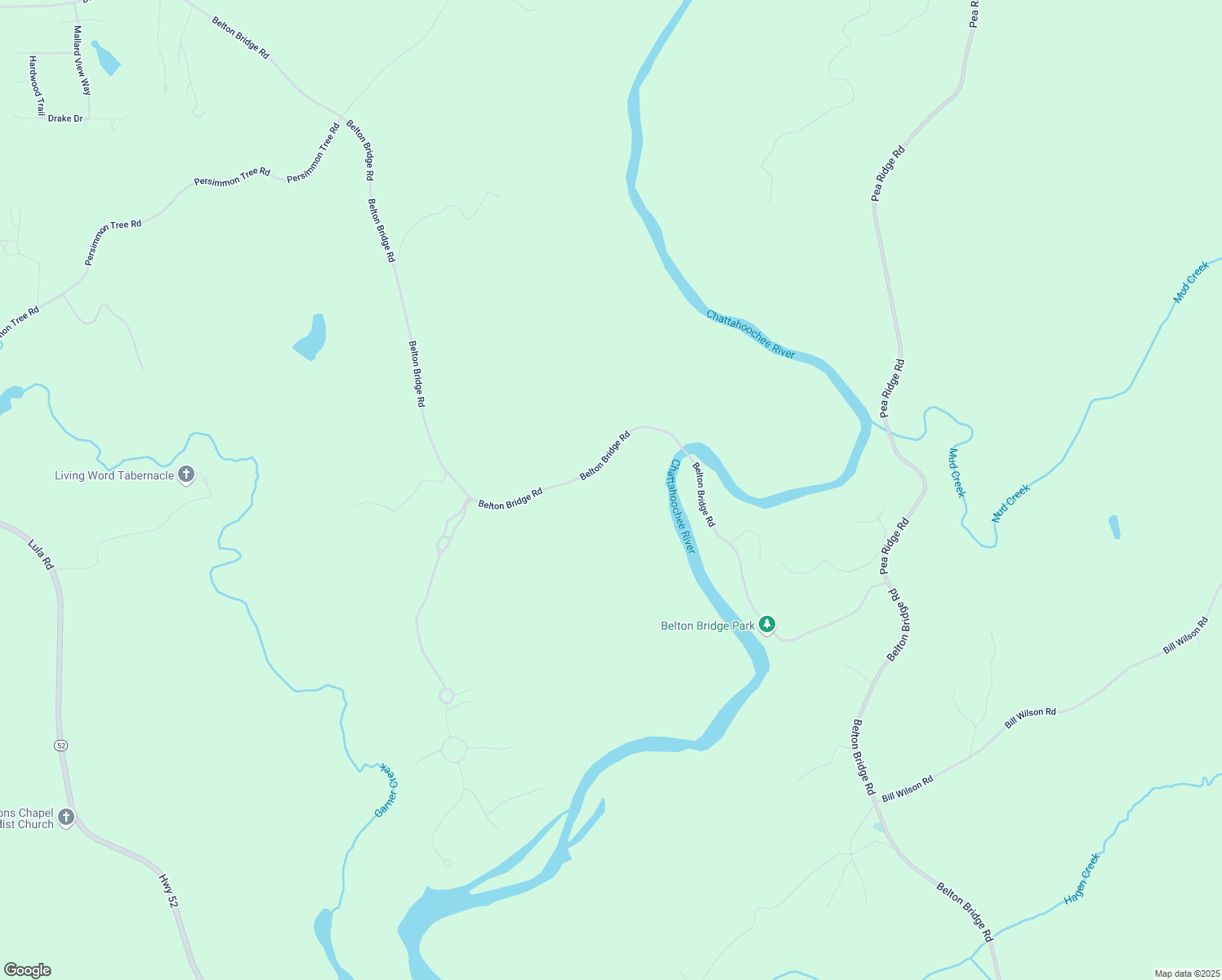 map of restaurants, bars, coffee shops, grocery stores, and more near 7845 Belton Bridge Road in Lula