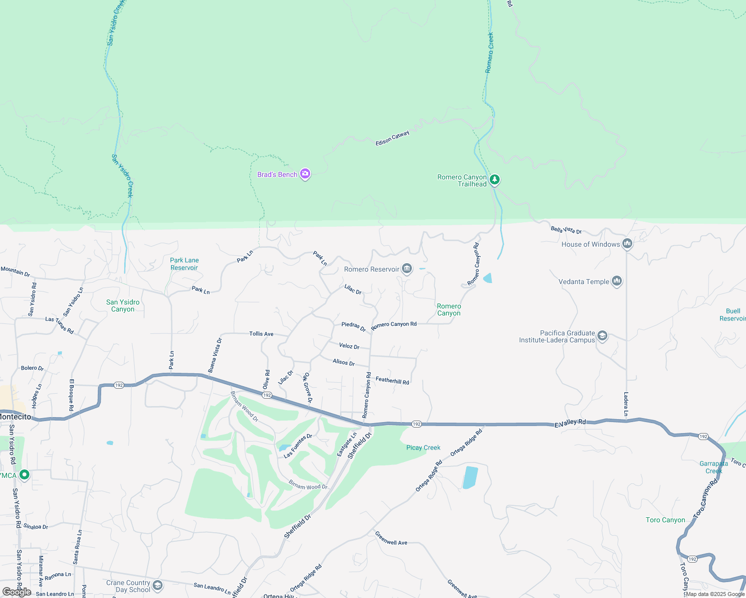 map of restaurants, bars, coffee shops, grocery stores, and more near 777 Romero Canyon Road in Montecito