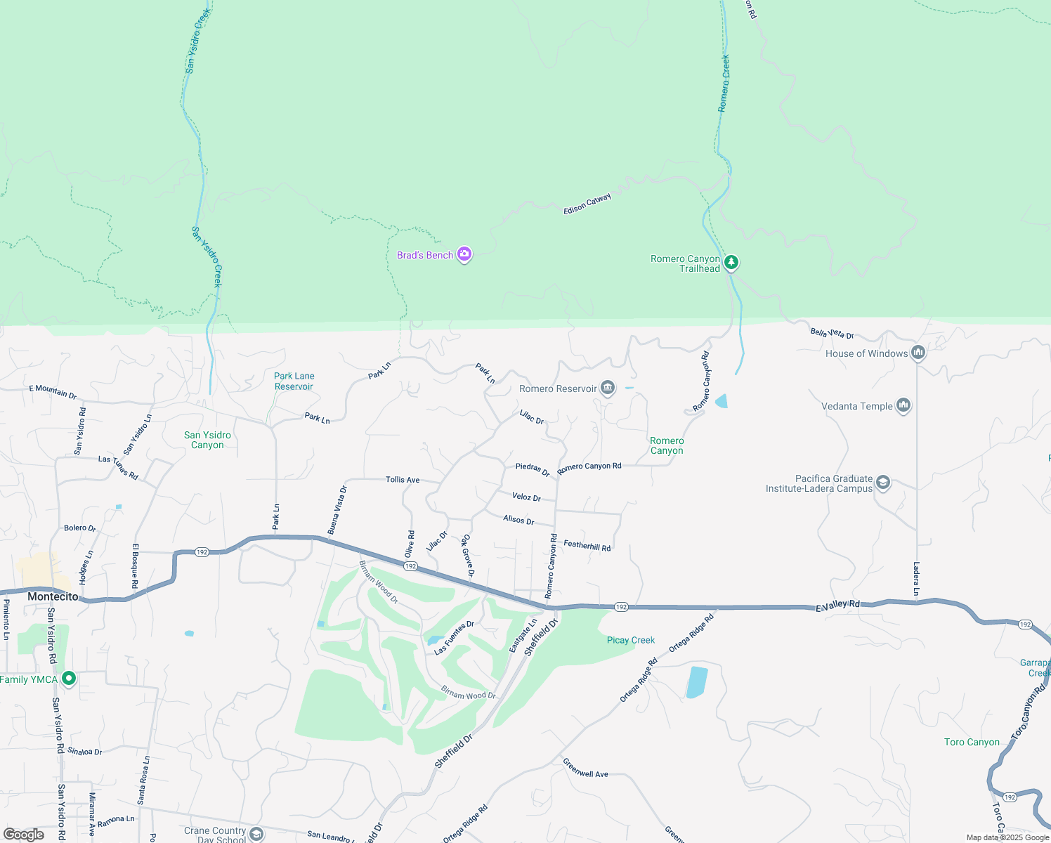 map of restaurants, bars, coffee shops, grocery stores, and more near 888 Lilac Drive in Montecito