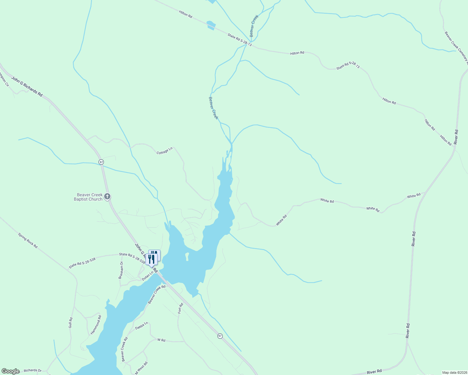 map of restaurants, bars, coffee shops, grocery stores, and more near 1960 White Rd in Camden