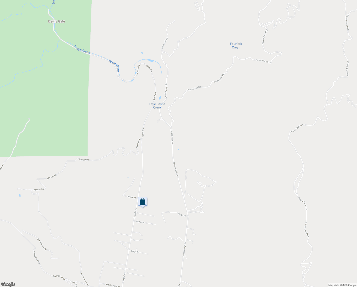 map of restaurants, bars, coffee shops, grocery stores, and more near 3244 Goodenough Road in Fillmore