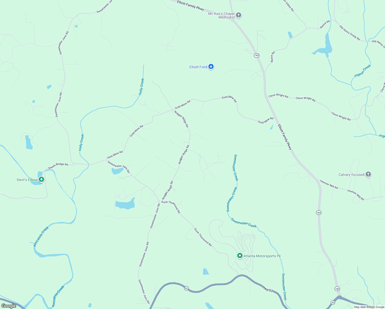 map of restaurants, bars, coffee shops, grocery stores, and more near 74 Davis Road in Dawsonville