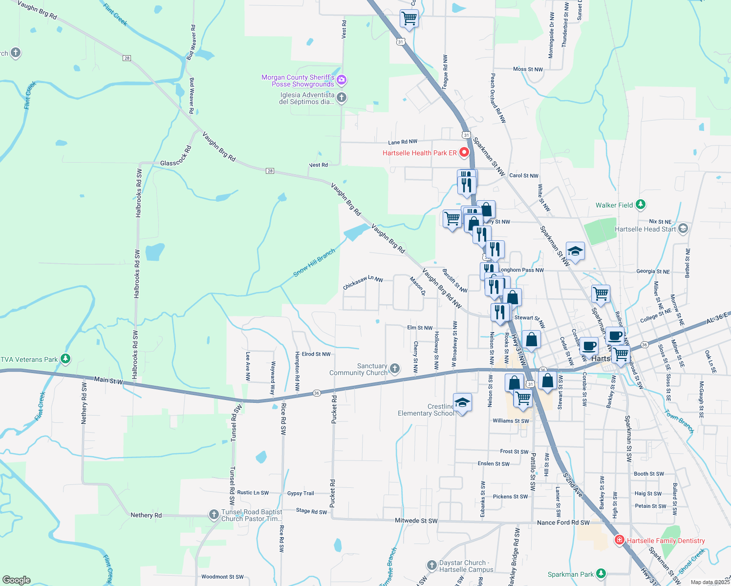 Apache Street Northwest, Hartselle AL Walk Score