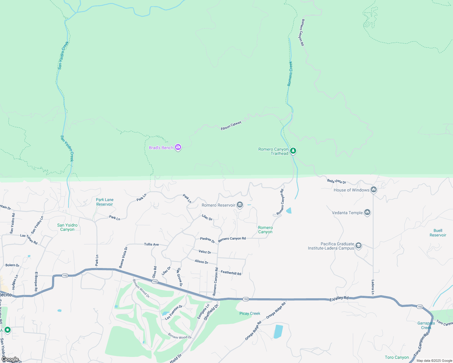 map of restaurants, bars, coffee shops, grocery stores, and more near 2240 Bella Vista Drive in Montecito