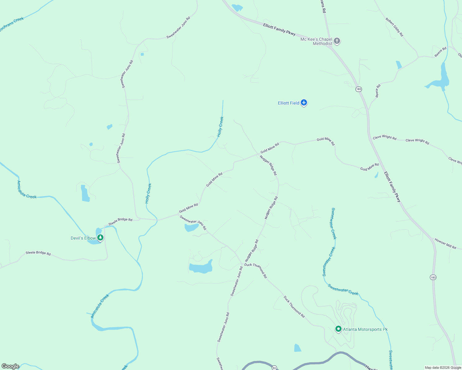 map of restaurants, bars, coffee shops, grocery stores, and more near 1527 Gold Mine Trail in Dawsonville