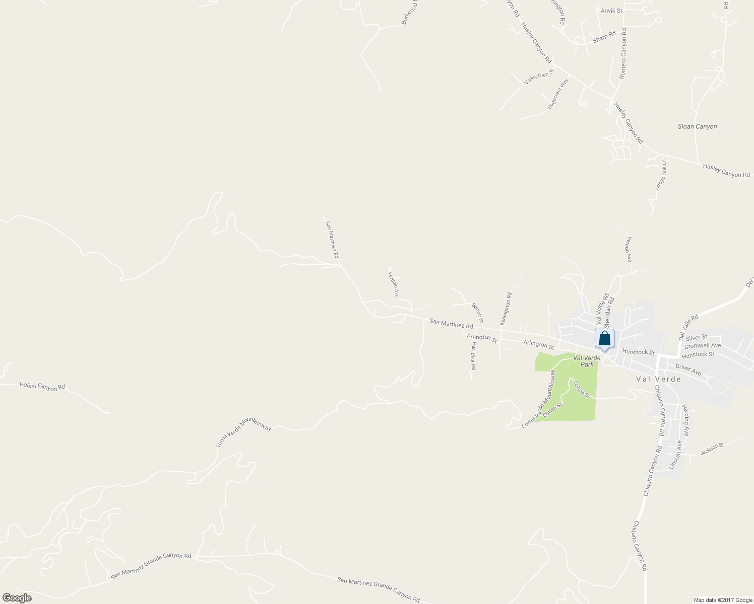 map of restaurants, bars, coffee shops, grocery stores, and more near 31216 Delwood Street in Val Verde