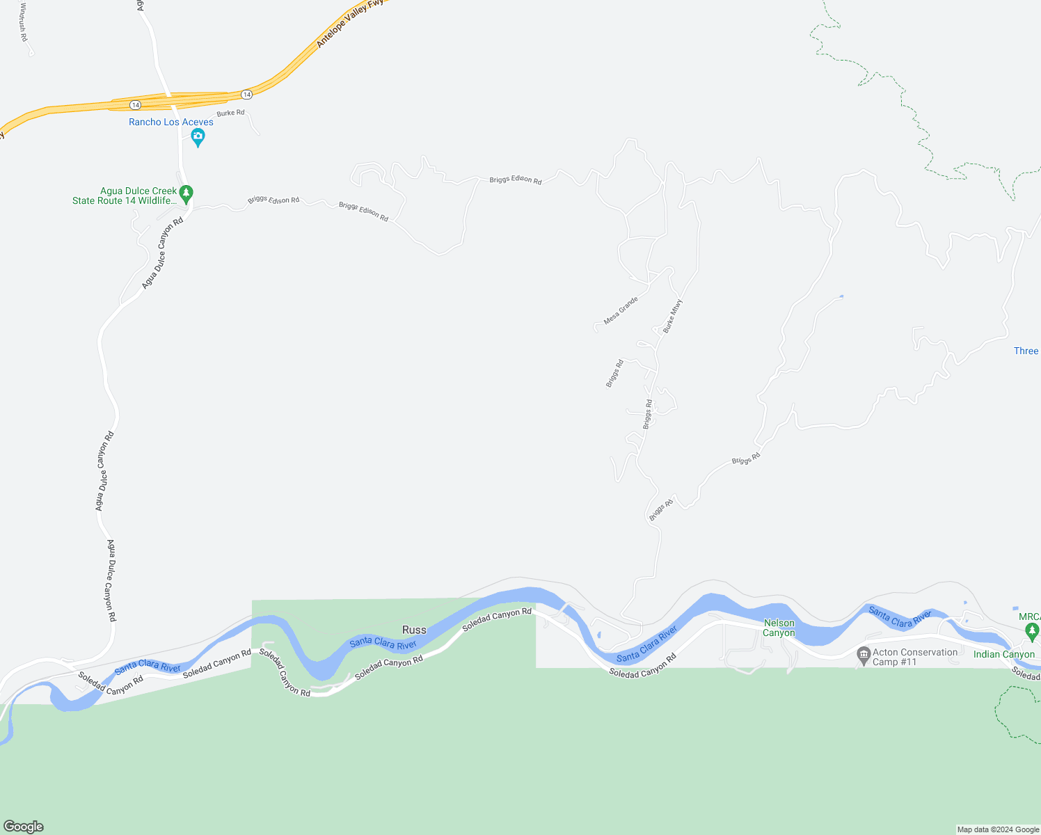 map of restaurants, bars, coffee shops, grocery stores, and more near 2 Soledad Canyon Road in Acton