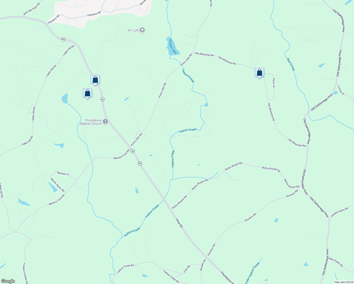 map of restaurants, bars, coffee shops, grocery stores, and more near 398 Gold Ridge Road in Dahlonega