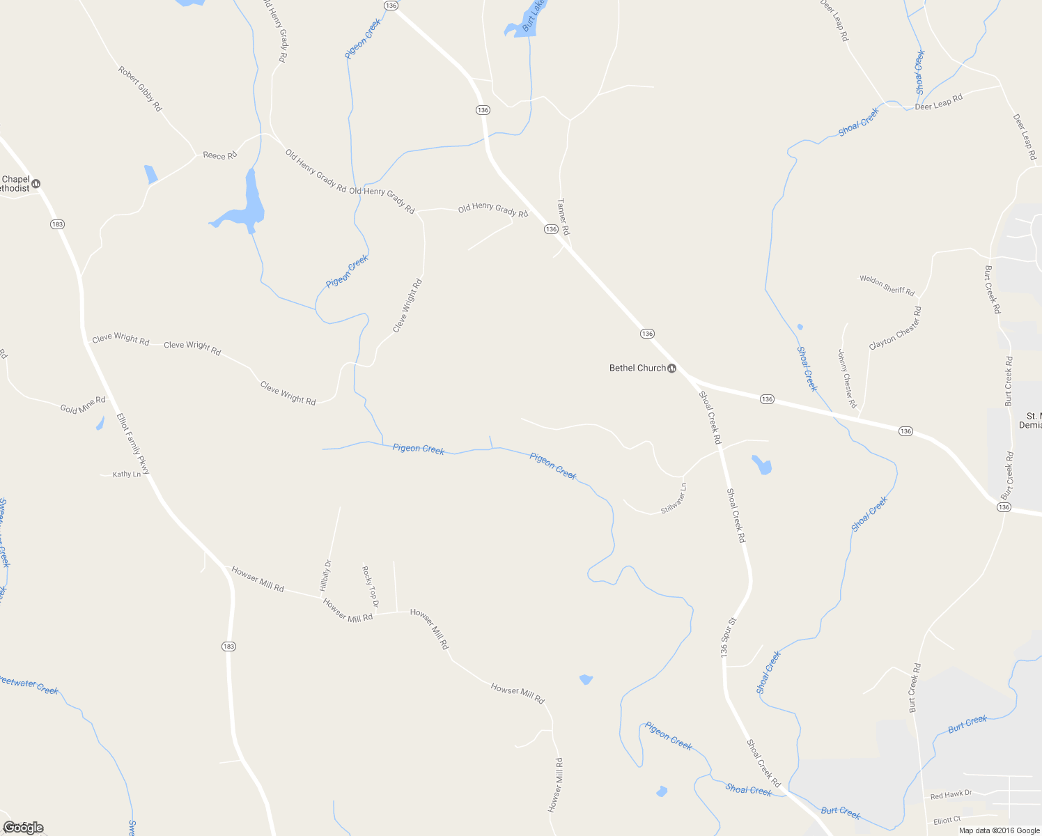 map of restaurants, bars, coffee shops, grocery stores, and more near 681 Pigeon Creek Drive in Dawsonville