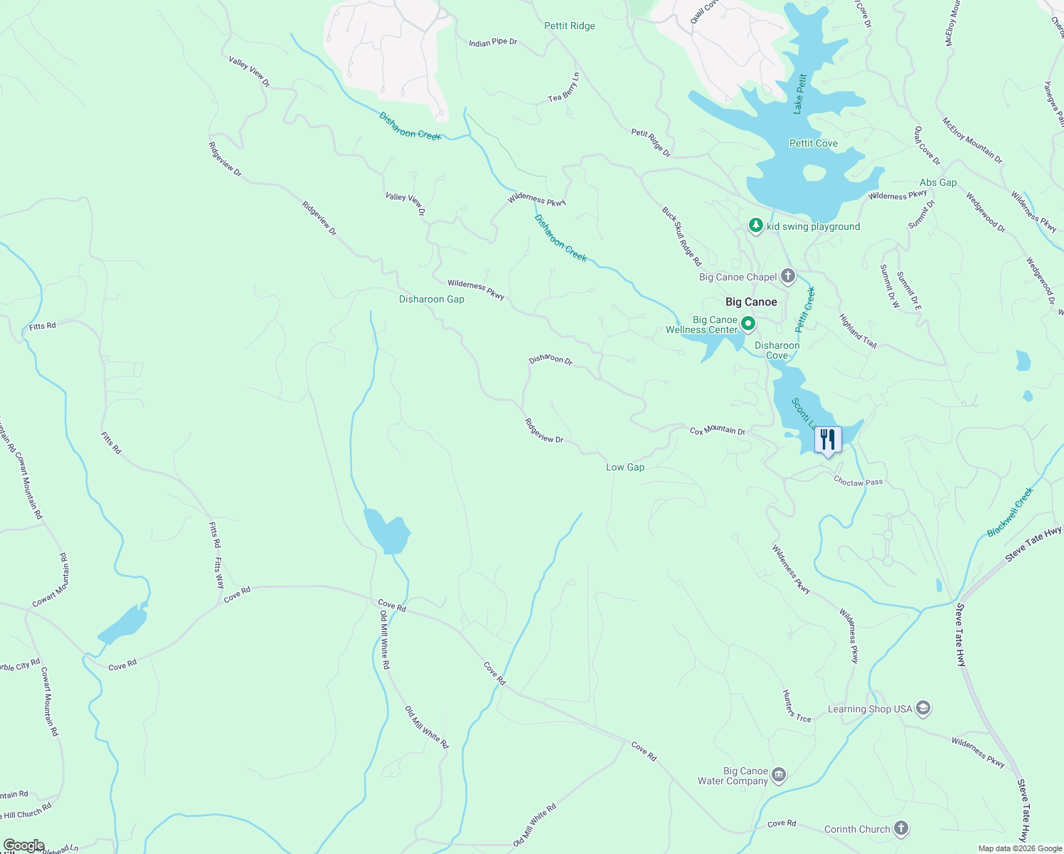 map of restaurants, bars, coffee shops, grocery stores, and more near 346 Ridgeview Drive in Jasper