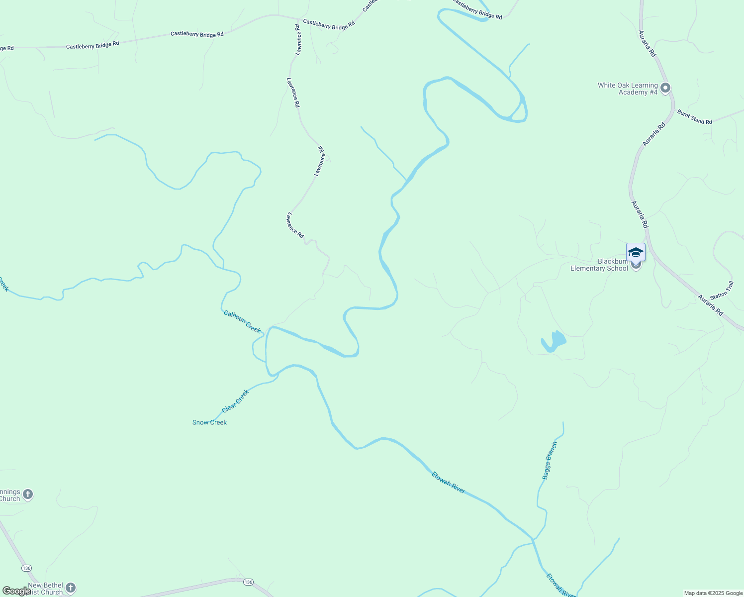 map of restaurants, bars, coffee shops, grocery stores, and more near 338 Woody Tucker Road in Dawsonville
