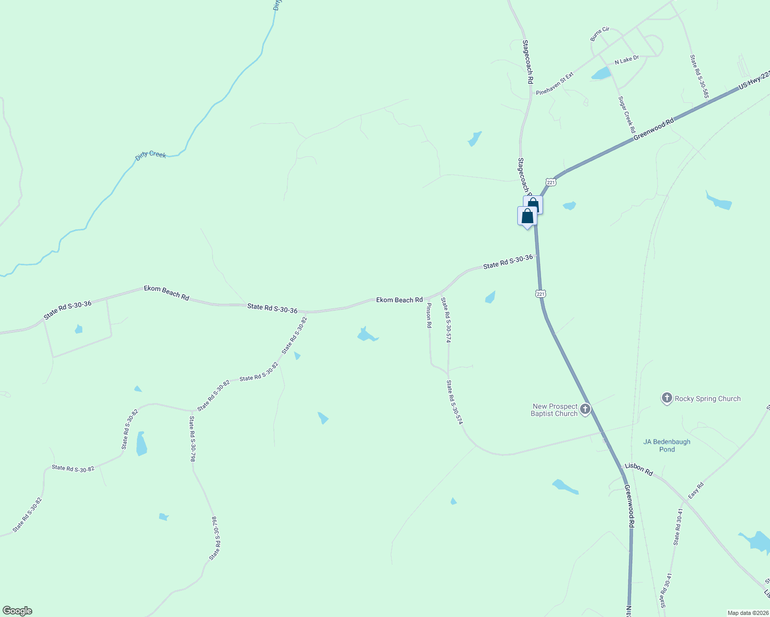 map of restaurants, bars, coffee shops, grocery stores, and more near 859 Ekom Beach Rd in Laurens