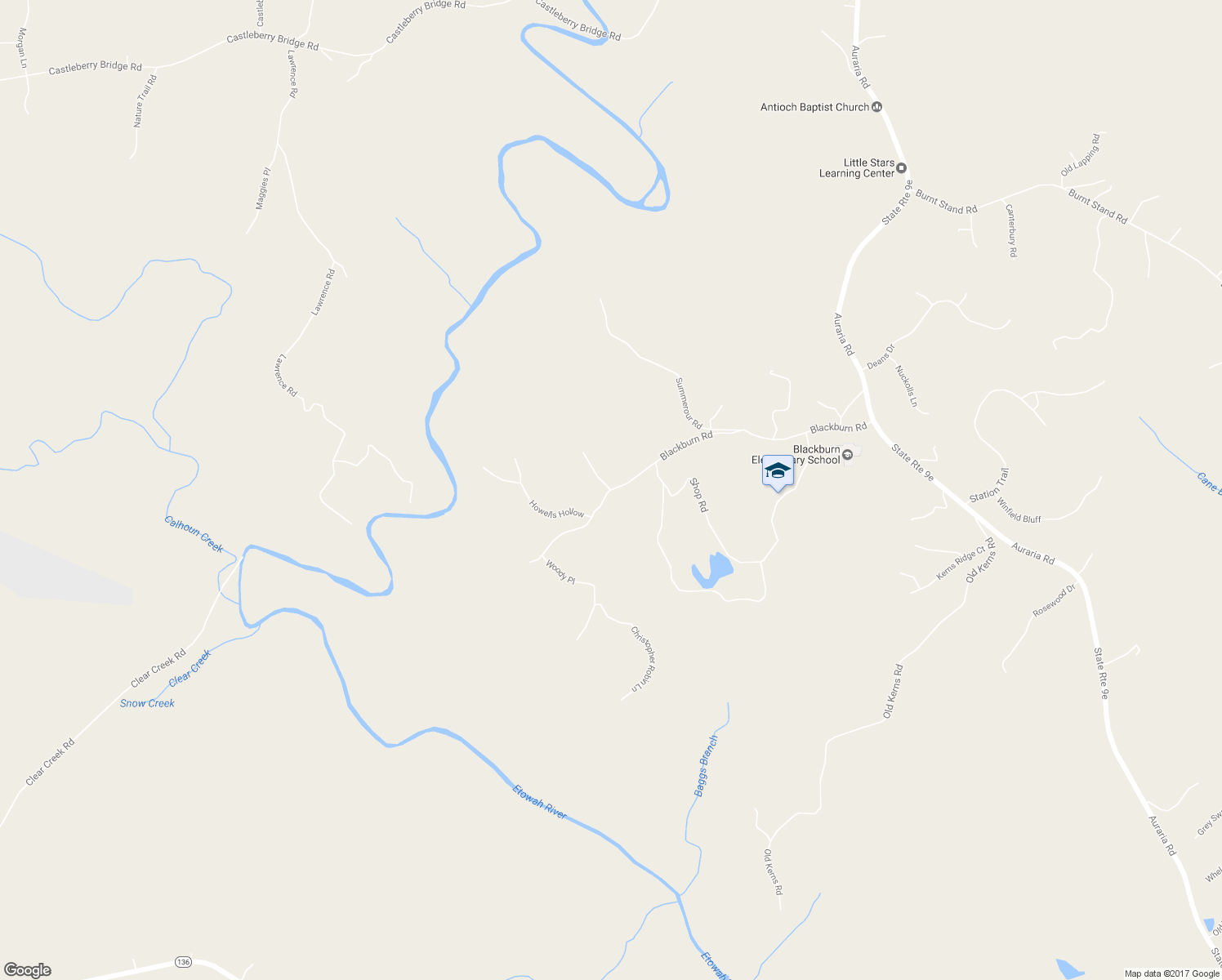 map of restaurants, bars, coffee shops, grocery stores, and more near 895 Blackburn Road in Dawsonville