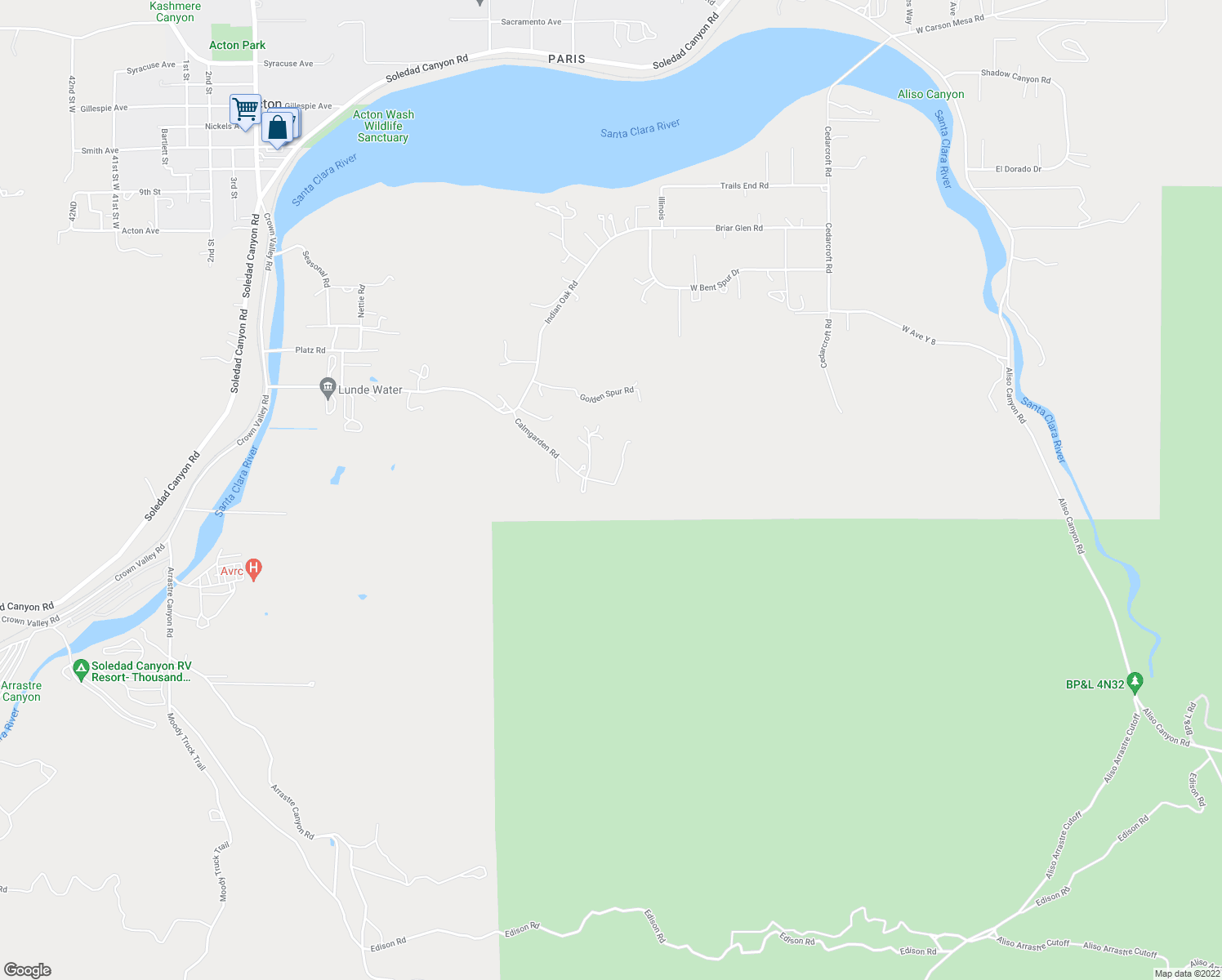 map of restaurants, bars, coffee shops, grocery stores, and more near 2814 Calmgarden Road in Acton