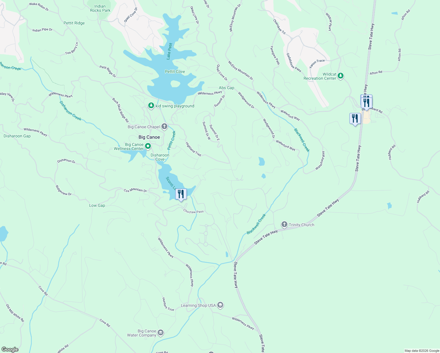 map of restaurants, bars, coffee shops, grocery stores, and more near 2785 Summit Drive East in Marble Hill