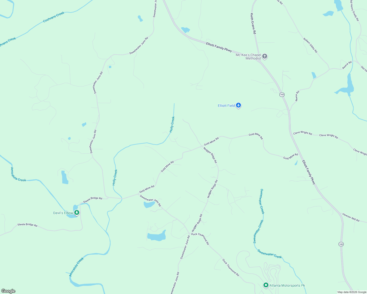 map of restaurants, bars, coffee shops, grocery stores, and more near Gold Mine Trail in Dawson County