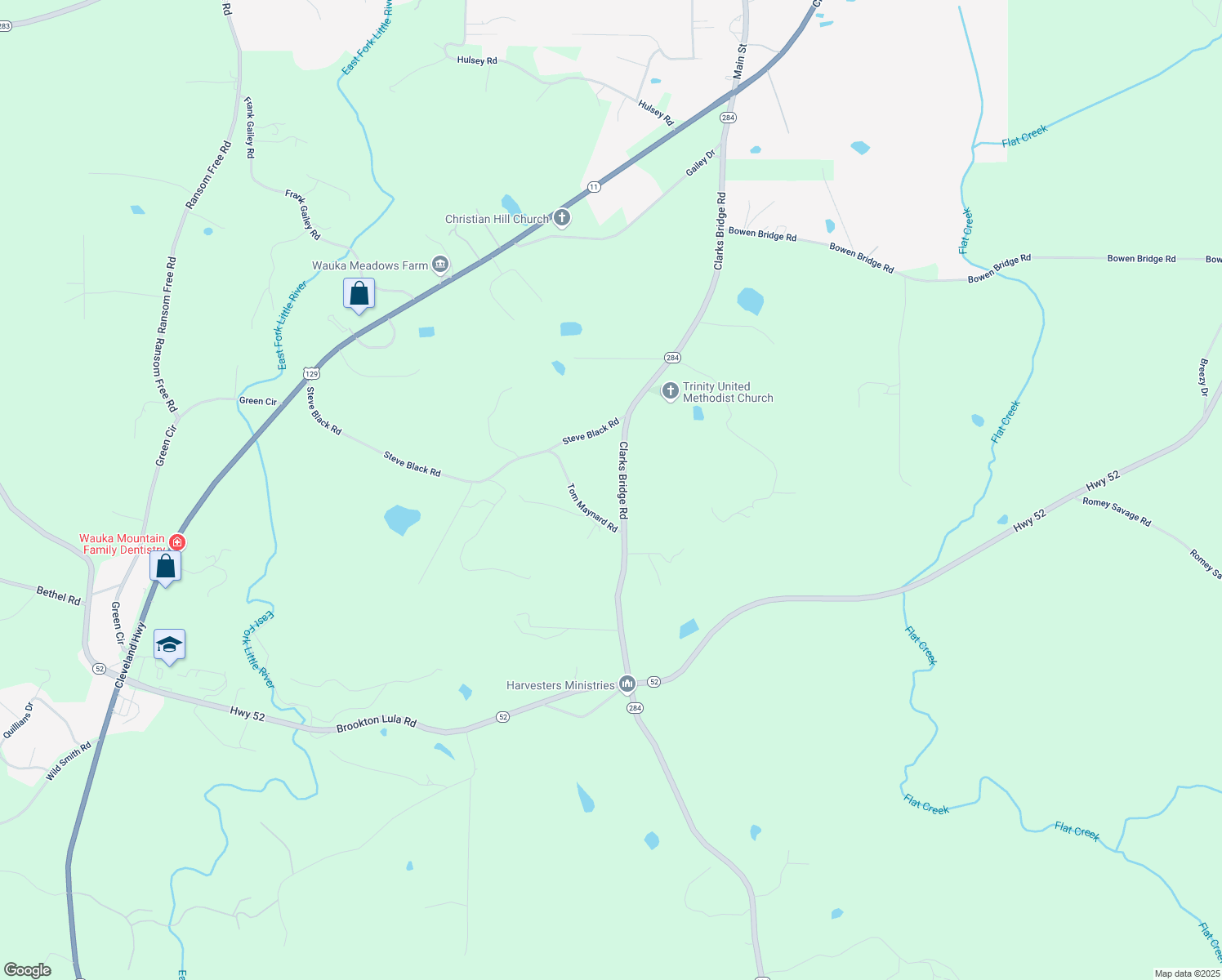 map of restaurants, bars, coffee shops, grocery stores, and more near 5557 Clarks Bridge Rd in Clermont