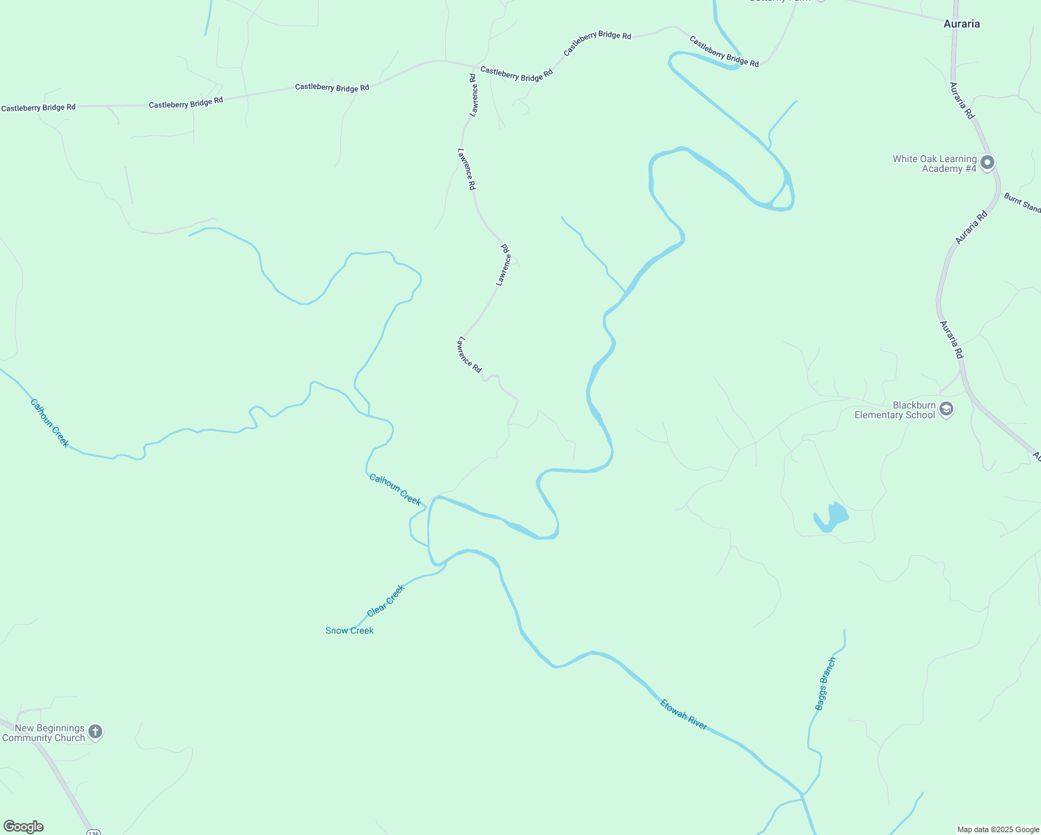 map of restaurants, bars, coffee shops, grocery stores, and more near 67 Woody Tucker Road in Dawsonville
