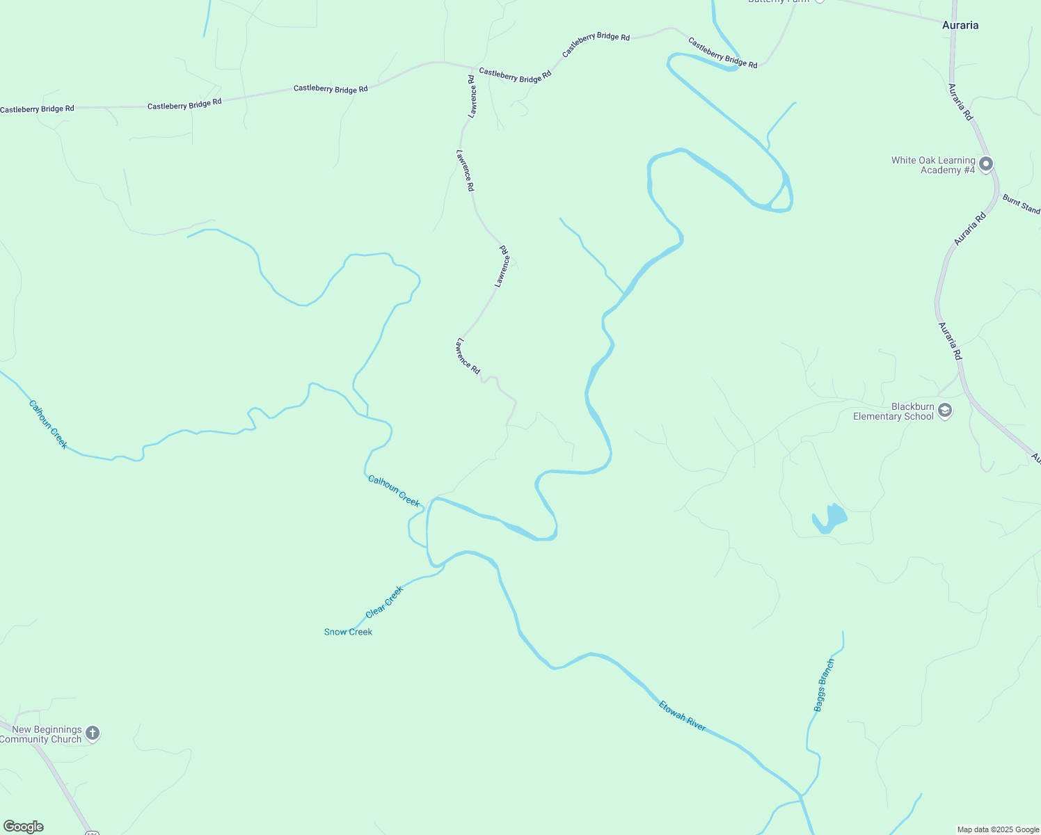 map of restaurants, bars, coffee shops, grocery stores, and more near 67 Woody Tucker Road in Dawsonville