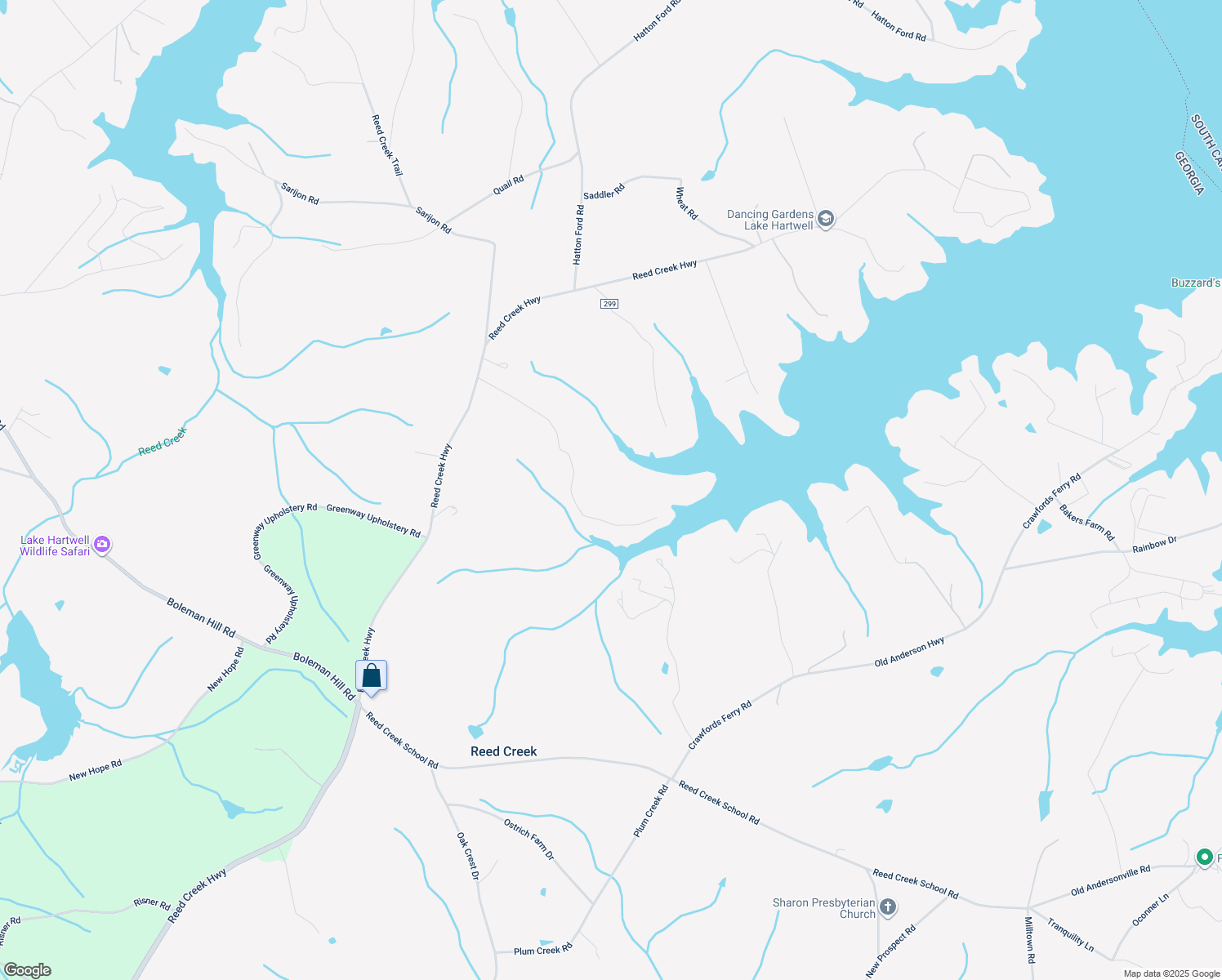 map of restaurants, bars, coffee shops, grocery stores, and more near in Reed Creek