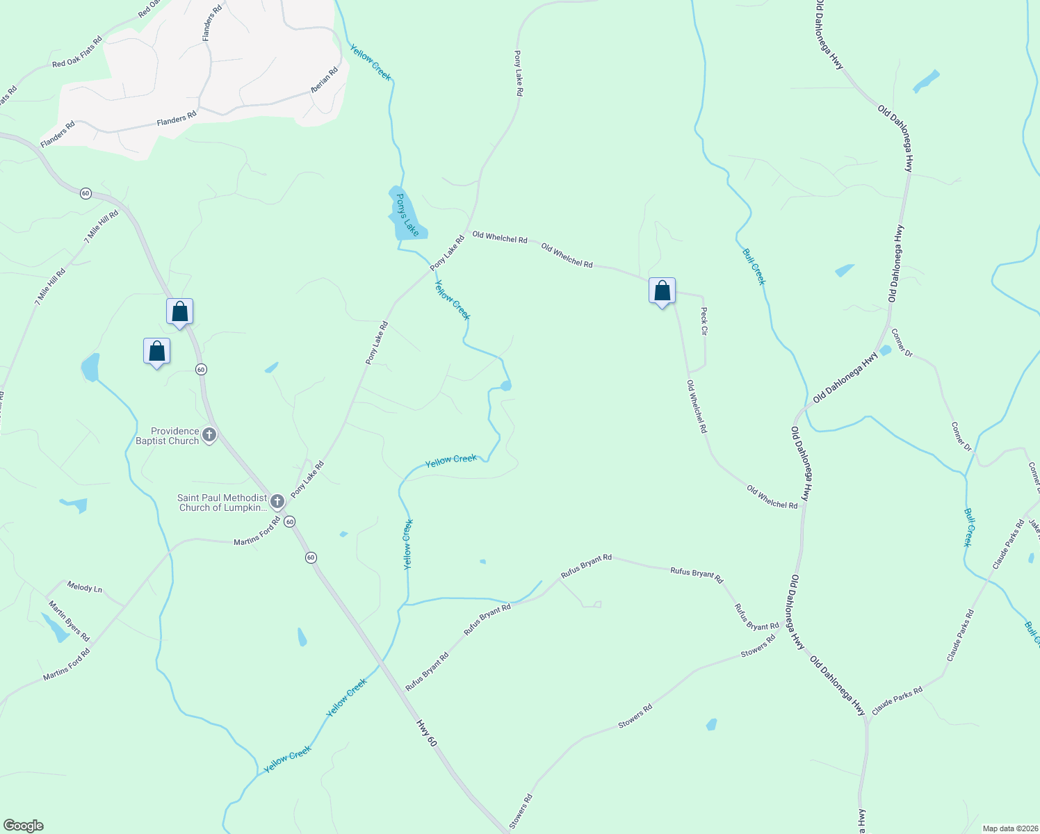 map of restaurants, bars, coffee shops, grocery stores, and more near 974 Gold Ridge Road in Dahlonega