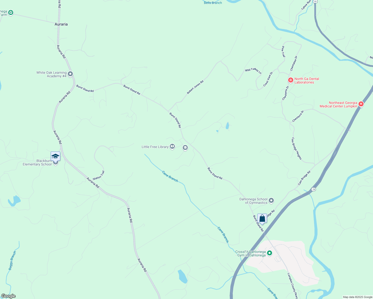 map of restaurants, bars, coffee shops, grocery stores, and more near 105 Glen Cedar Lane in Dawsonville