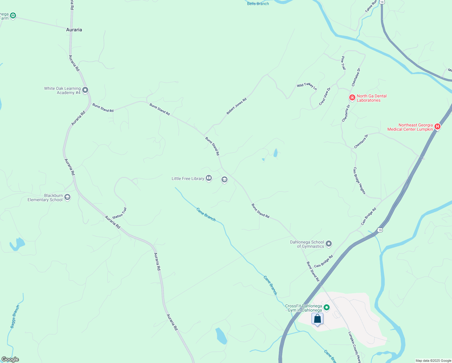 map of restaurants, bars, coffee shops, grocery stores, and more near 105 Glen Cedar Lane in Dawsonville